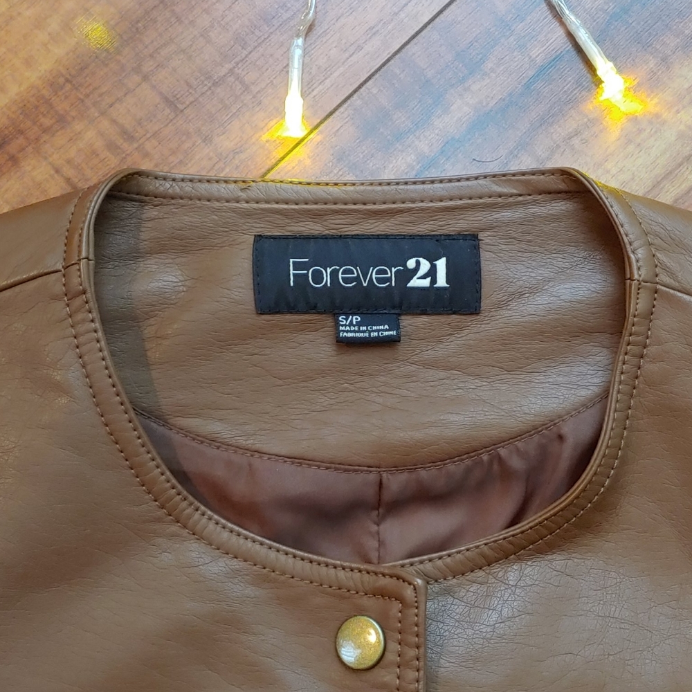 Faux leather jacket. - Picture 3 of 7